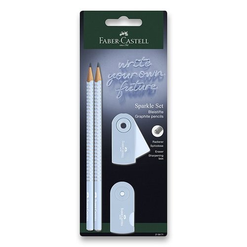 Grafitov tuka Faber-Castell Sparkle Sky Blue set 4 ks