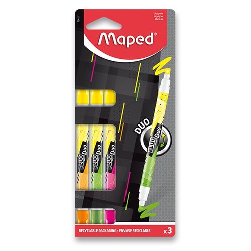 Zvrazova Maped Fluo Peps Duo Neon sada, 3 ks