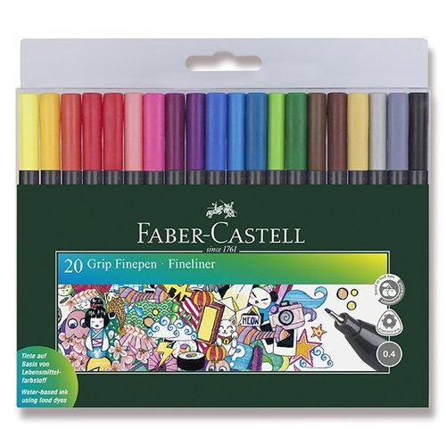 Faber-Castell Popisova Grip 20 ks, 0.4 mm