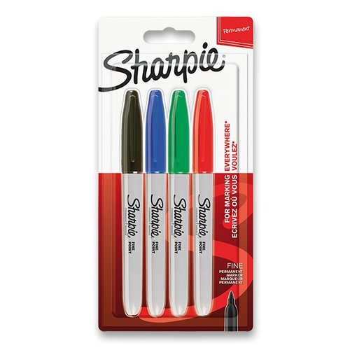 Sharpie Permanentn popisova  Fine sada 4 ks