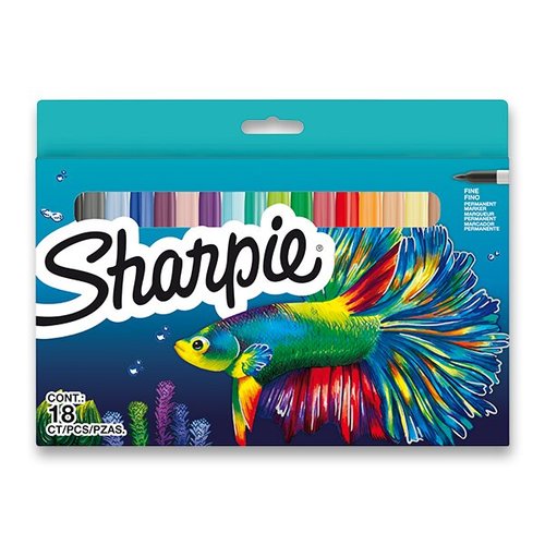 Permanentn popisova Sharpie Fish sada 18 barev