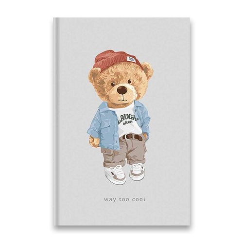 Zznamn kniha Shkolyaryk Teddy Bear A6, tverekovan, 80 list