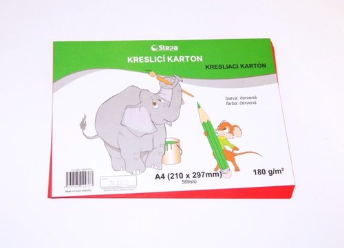 Karton kreslc A4/ 50 ks ERVEN 180 g / bal