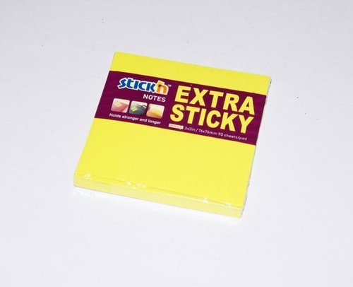 Bloek samolepc Extra Stick, 90 lstk, neon lut /21670/