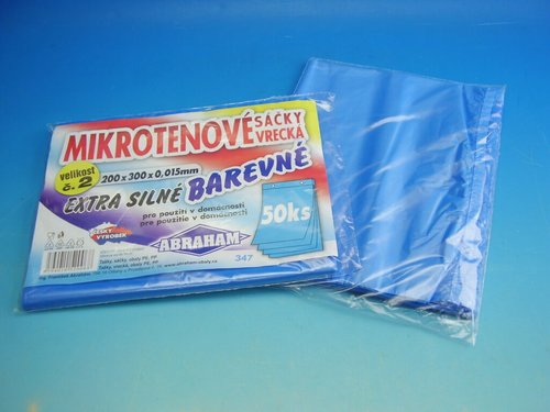 Sek mikroten 20x30cm pro domcnost modr 50ks