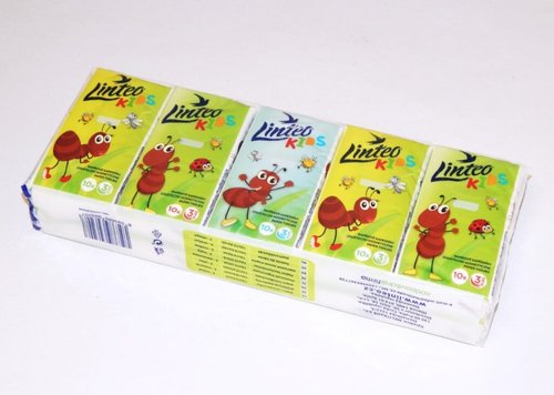 Kapesnky LINTEO KIDS  3 vrstv, 10 ks ( 30111 )