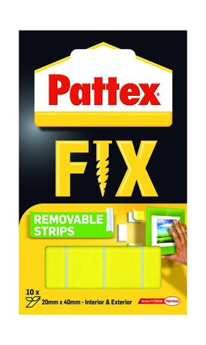 Henkel Pattex - Fix lepic prouky, nosnost 2 kg, 4 x 2 cm - 10 ks