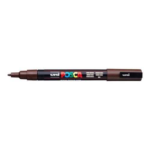 Posca popisova PC-3M, 0,9 - 1,3 mm, tmav hnd (22)