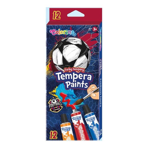 Colorino temperov barvy - Football, tuba, 12 ml, 12 barev