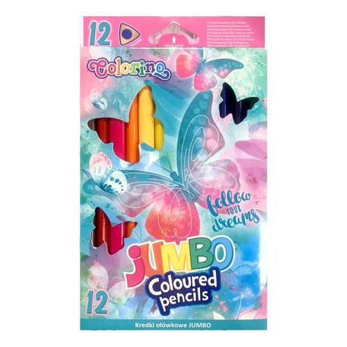 Colorino pastelky trojhrann JUMBO - Follow your Dreams, 12 barev