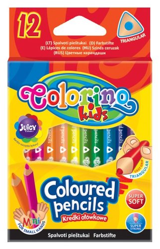 Colorino pastelky trojhrann, krtk, 12 barev