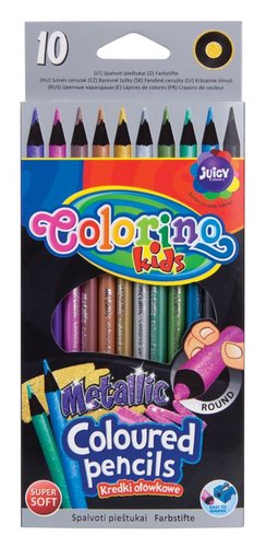 Colorino pastelky kulat metalick, 10 barev