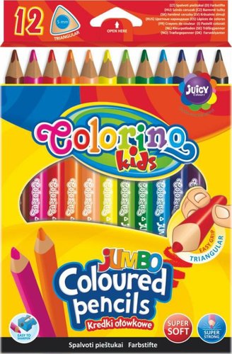 Colorino pastelky trojhrann JUMBO, 12 barev