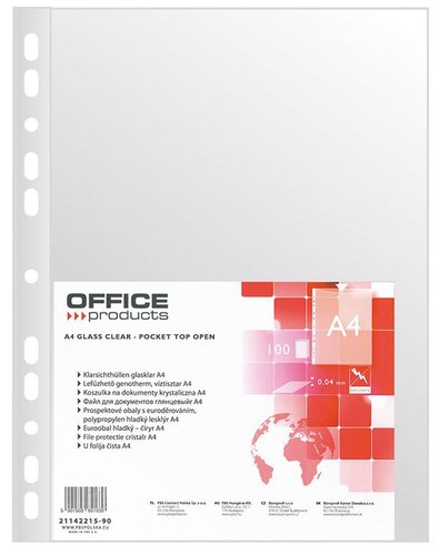 Office Products prospektov obaly, A4, PP, 40 m, hladk, transparentn