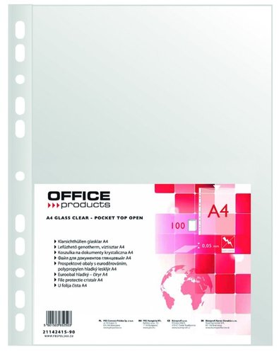 Office Products prospektov obaly, A4, PP, 50 m, hladk, transparentn