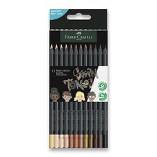 Pastelky Faber-Castell Black Edition tlov barvy, 12 barev