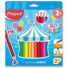 Pastelky Maped Jumbo - trojhrann 18 ks