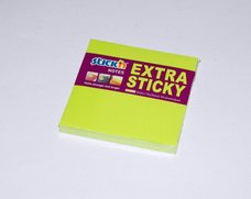 Bloek samolepc Extra Sticky, 76x76 mm, 90 lstk, neon zelen /21672/