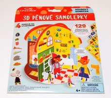 Kreativn set 3D pnov samolepky HOUBOV DOMEEK   /A491/