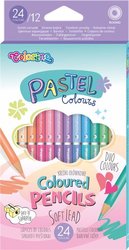 Colorino Pastel oboustrann pastelky, kulat, 24 barev